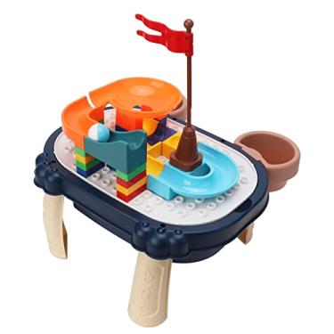 Imagem de Mesa De Bloco De Escrita, Mesa De Bloco De Construção 6 Em 1, Mesa De Atividades Para Várias Crianças Com Armazenamento, Conjunto De Blocos De Construção Grandes Para Crianças De 1 Ano De Idade 2 Tijo