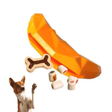 Imagem de Brinquedo Mordedor Pet Cachorro Porta Petisco Interativo Resistente Recheável Cães Alimentação Natural Frutas