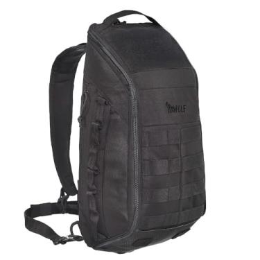 Imagem de Mochila Transversal Wolf Attack 9mm Preta Cordura 1000d Zíper Ykk®