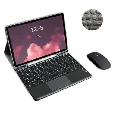Imagem de Capa para Galaxy A9+ Plus de 11 polegadas (SM-X210/X216/X218) com teclado, com teclado ABNT2 Bluetooth sem fio captado e magnético, suporte para S Pen, fólio (Black)