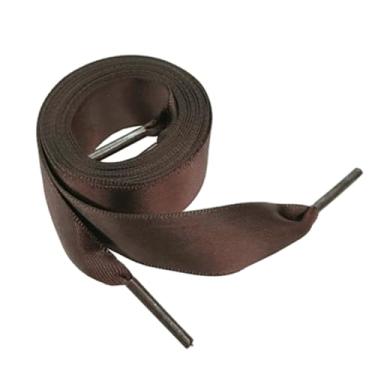 Imagem de Flat Satin Ribbon Shoelaces Laces For Sneaker Sport Shoes(Color:Brown,Size:100cm)