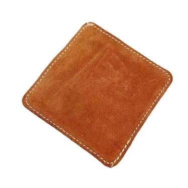 Imagem de Tachiuwa Toalha de taco de bilhar, acessórios de clube esportivo de bilhar confortável pu portátil ferramenta de polimento de taco de bilhar toalha de clube de, marrom