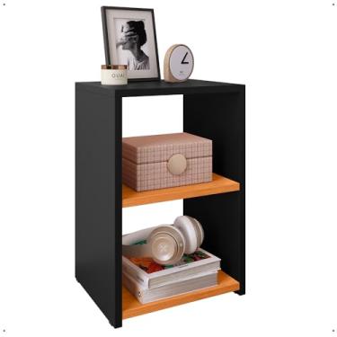 Imagem de Mesa De Cabeceira Mudo Basic New Bide Quarto Cama Nicho (Preto Nature)