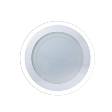 Imagem de Luminária Plafon LED 12w de Vidro Embutir Branco Frio Redonda / Quadra