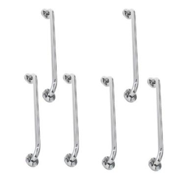 Imagem de Alça de Apoio Barra 60cm Inox Kit 6 Unidades Segurança Acessibilidade 