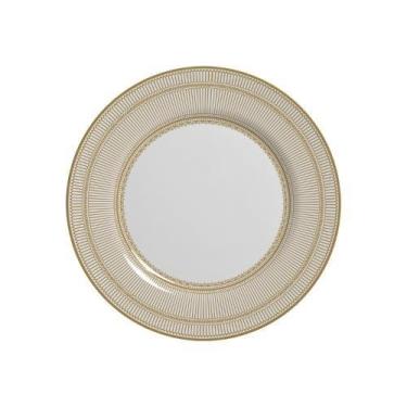 Imagem de Conjunto com 6 Pratos de Sobremesa Plissan Dourado Ø21cm - Alleanza Ce