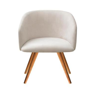 Imagem de Poltrona Atenas Cadeira Pé Palito Madeira Decoração Recepção, Sala, Me