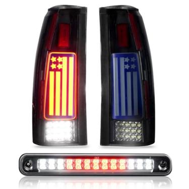 Imagem de Lanterna traseira + 3º terço lâmpada de carga de freio para Chevy GMC C1500 K1500 1988-1999, C2500 C3500 K2500 K3500 1988-2000, Silverado 1994-1998, Blazer 1992-1994, Luz traseira de parada de