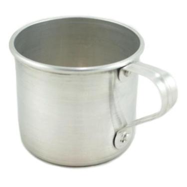 Imagem de Caneca De Aluminio N8 Polido Resistente Com Alça 350ml - ASC