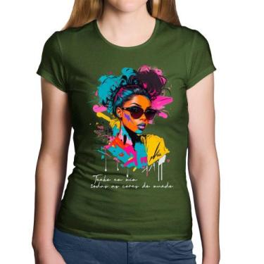 Imagem de Baby Look Algodão Tenho em mim todas as cores do mundo - Foca na Moda,