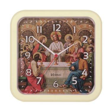 Imagem de Relógio Parede 23 Cm Santa Ceia Tic-tac Herweg 6696