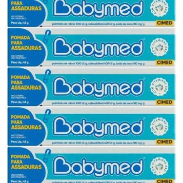Imagem de Kit com 5 unid babymed azul pom bg 45g assadura - CIMED