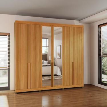Imagem de Guarda-Roupa 6 Portas de Giro Puxador 100% Mdf Newton - Casamia