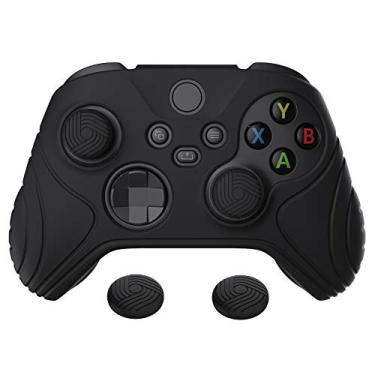 Imagem de eXtremeRate PlayVital Samurai Edition Anti-Slip Controller Grip Silicone Skin for Xbox Core Controller, Ergonomic Protective Case Cover for Xbox Series S/X w/Thumb Grips - Black