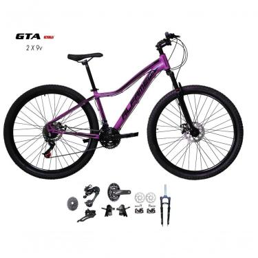 Imagem de Bicicleta Aro 29 Alfameq Pandora Kit 2x9 Gta Sunrun Freio Disco K7 11/36 Pedivela 24/38d Garfo Com Trava - Lilias Tam.15