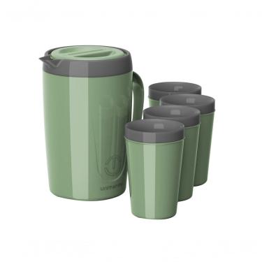 Imagem de Kit Jarra Caribe 2,0 Litros Uniterm Verde