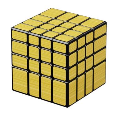 Imagem de Willking Mirror Cube 4x4x4 Speed Cube 4x4 Mirror Blocks Cube Different Shapes Golden Cube