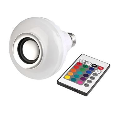 Imagem de Lâmpada Led Rgb Musical Bulb Com Caixa De Som Bluetooth Controle De Luz E Som