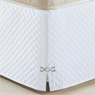 Imagem de Saia Para Cama Box Casal Padrão Veneza Branco