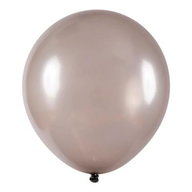 Imagem de Balão De Látex Metalizado Prata - 7 Polegadas - 50 Unidades