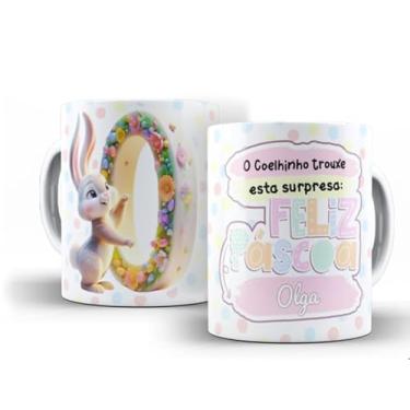 Imagem de Caneca branca Alfabeto páscoa (O)