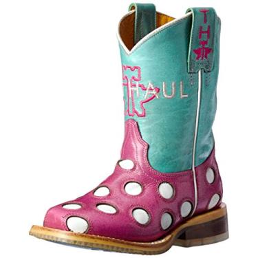 Imagem de Tin Haul Shoes Bota infantil unissex Little Miss Dotty Western, rosa, 12 Little Kid
