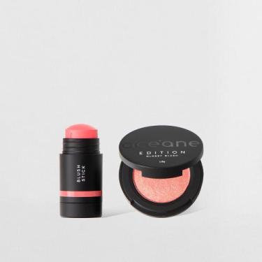 Imagem de Kit Mini Blush em Bastão Rosa Claro + Mini Blush Cintilante Océane Edi