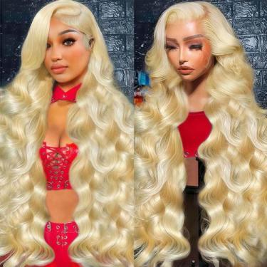 Imagem de Peruca Frontal de Renda Ruaswey 30cm - Loira 613 Body Wave 200 Densida