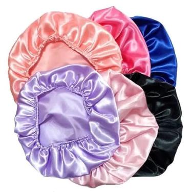 Imagem de Touca de Cetim Simples para Proteção Capilar – Reduz Frizz e Mantém Definição Durante a Noite