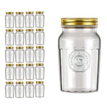 Imagem de 20 Pote Americano Mantimento Café Vidro Vintage 1L Nadir - NADIR FIGUE