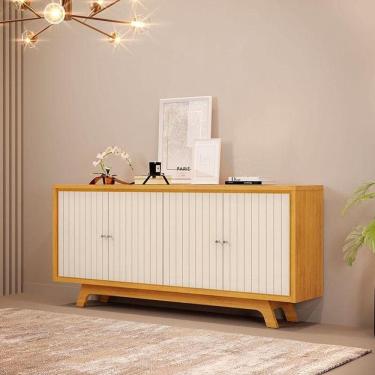 Imagem de Aparador Para Sala Buffet Ambiente Mercuri Cedro Off White – Dj Móveis
