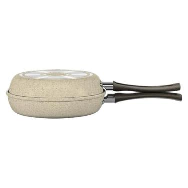 Imagem de Omeleteira Suprema Ceramic Life Brinox 18 cm Antiaderente Vanilla