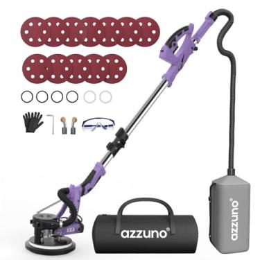 Imagem de AZZUNO Lixadeira Para Drywall Com Coletor De Pó A Vácuo, Ferramenta Para Remoção De Pipoca De Teto 12A, Ferramentas Elétricas Para Drywall Com 5 Velocidades Variáveis (800-1900 Rpm), 12 Discos De Li