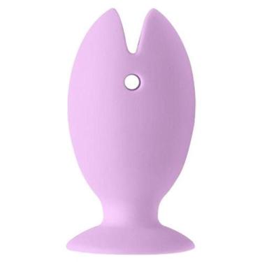 Imagem de Suporte Para Escova De Dente Em Silicone Peixinho Ventosa Lilás - YAAY