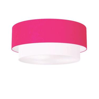 Imagem de Plafon Para Sala Cilíndrico Sl-3021 Cúpula Cor Rosa Pink Branco