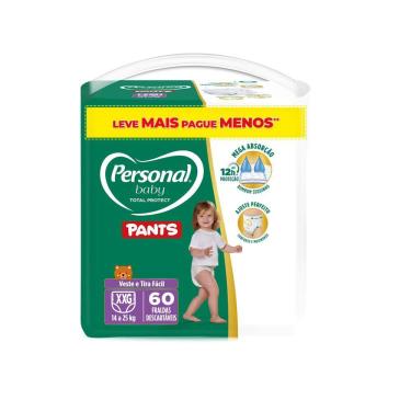 Imagem de Fralda Personal Baby Total Protect Pants XXG com 60 Unidades Leve Mais Pague Menos