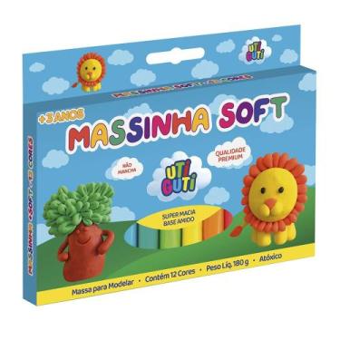 Imagem de Massa de Modelar Canson Soft Utiguti Base de Amido com 12 Cores 180g, 