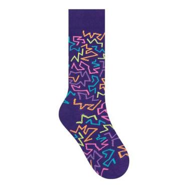 Imagem de Meia feminina selene cano longo street original, Roxo, 34/39