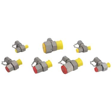 Imagem de YFIXTOOL JIC37 Conector de T Hidráulico, 7 peças de camisetas giratórias hidráulicas e conjunto de acoplamento de teste