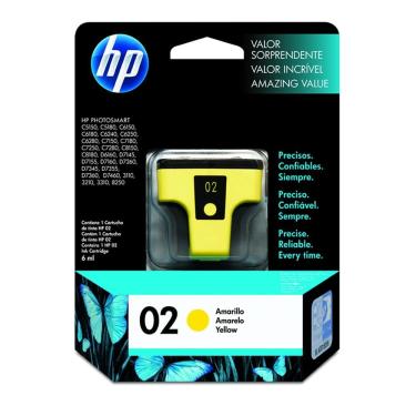 Imagem de Cartucho De Tinta Hp 02 C8773wl Amarelo | C7280 C6180 D6160 C7180 | Original 6ml