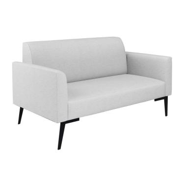 Imagem de Sofá Namoradeira Pés Villach Marisa Linho D03 - D\&#039rossi Cor A05 Cinza
