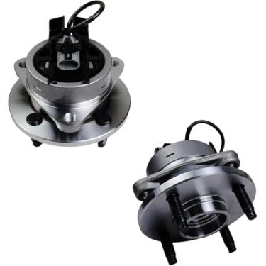 Imagem de KUSATEC 513204 Conjunto de rolamento de roda dianteira e cubo de 2 peças para Chevy Cobalt 2005-2010, Saturn Ion 2003-2007, Pontiac G5 2007-2010; 4 parafusos com ABS