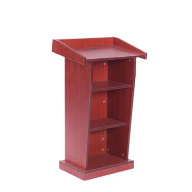 Imagem de Mesa de pé de madeira púlpito pódio, suportes de púlpito para igrejas púlpito de igreja com garrafa de leitura larga, mesa de leitura mesa de pé com 3 camadas placa de armazenamento para igreja