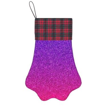 Imagem de Meias de Natal com estampa de lantejoulas gradientes, animais de estimação, decoração de Natal, cães, gatos, árvores, doces, presente, conveniente