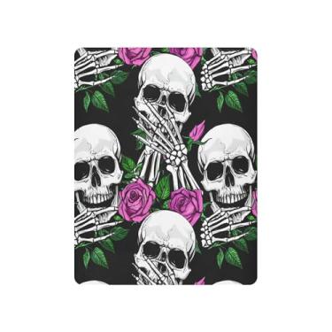 Imagem de JUZIHAI Lençol de berço de Halloween para meninos e meninas, capa de colchão de bebê macio elástico respirável para berço padrão e cama infantil, 99 x 68 cm