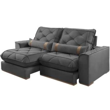 Imagem de Sofá Vicam 029 250cm com Molas Ensacadas 4 Lugares Retrátil e Reclináv