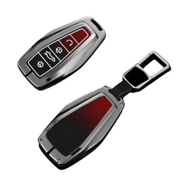 Imagem de Capa de couro para chave de carro, bolsa de liga de couro compatível com geextremamente emgrand x7 ex7 coolray atlas boyue gt gc9 nl3 tugella acessórios de estilo(Style4)