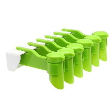 Imagem de Organizador de Temperos para Cozinha - Design Gancho sem Furacão com Clamp Fechamento e Dispenser Armazenamento Especiarias Parede Suprimentos