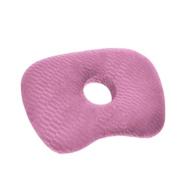 Imagem de DimyFew Almofada para Orelha Furada, Suporte para Orelhas Furadas, Almofada Lateral Macia E Curvada Multiuso para Quem Dorme de Lado, Ideal para Sofás, Rosa Vermelha, Tamanho real