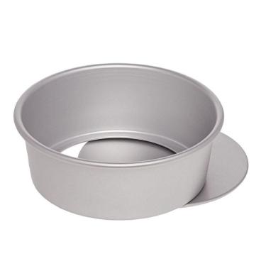 Imagem de Assadeira Forma Para Bolo De Alumínio Redonda 22cm Com Fundo Removí­vel Cinza